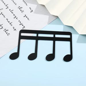 TEMU 메탈 음악 노트 북마크 및 클립, 피아노, 바이올린, 기타 악보와 책용 스테인리스 스틸 음표, 블랙, 실버리, 골든, 색상