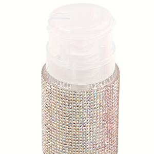 TEMU 알코올 소독제 및 네일 폴리쉬 리무버용, 재충전 가능한 스톤 장식 액체 디스펜서 - 청소 병 및 네일 케어 용기와 함께 사용 가능