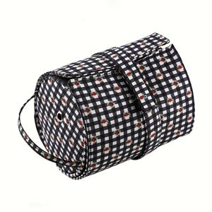 TEMU ONBAGLST 휴대용 둥근 실 & 코바늘 정리 가방 (벌 디자인) - 가벼운 폴리에스터 지퍼형 공예 수납 케이스, 튼튼한 실 보관함, 뜨개질, 코바늘, 재봉용품 수납, 안전한 지퍼 잠금, 공예 애호가를 위한 완벽한 선물, 실 보관|파우치|뜨개실