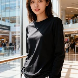 TEMU 다용도 라운드넥 베이스 레이어 셔츠/여성용 긴팔 티셔츠/레이어링/루즈핏/슬리밍 아우터웨어/심플 라운드넥 탑/출퇴근, 파티, 캐주얼 장소에 적합