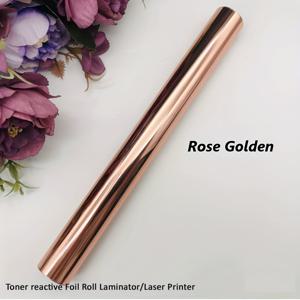TEMU AlinaCraft 로즈 골드 홀로그래픽 열전사 공예 호일 롤, 16.4피트 x 7.48인치, 레이저 프린터 호환 - 수제 인사말 카드 및 장식 액세서리에 이상적, ALINACUTLE