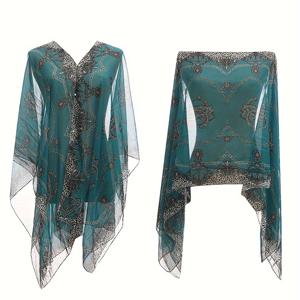 TEMU 플러스사이즈 봄/여름 패션 디자인 다용도 숄 가디건 탑