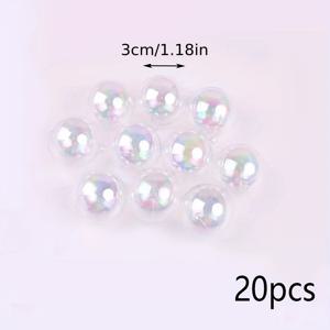 TEMU 20개입 3cm 컬러풀 투명 볼 생일 케이크 장식, 컬러풀 투명 화이트 & 핑크, 아름답고 로맨틱한 베이킹 장식, 할로윈, 크리스마스 이벤트 & 파티 용품, 크리스마스, 새해, , 파티 이벤트용