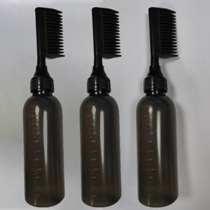 TEMU 빗 부착이 있는 3개 헤어 염색 병 - 정확한 헤어 컬러 적용을 위한 다색 플라스틱 어플리케이터, 스타일리스트 및 DIY 홈 사용을 위한 사용하기 쉬운 살롱 도구