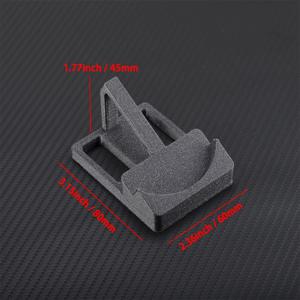 TEMU 조절 가능한 높이의 슬림한 블랙 데스크탑 마우스 스탠드 - 쉬운 접근을 위한 심플 디자인, 편안한 사용을 위한 인체공학적 플라스틱 베이스, 사무실이나 집 작업 공간에 완벽함, 책상용 마우스 패드