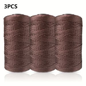 TEMU 3pcs 아이스 슬리키 섬유 양털 세트, 직조 핸드백, 모자, 쿠션, 봄과 여름 크로셰 선햇, 공예 등, DIY 지갑 만들기