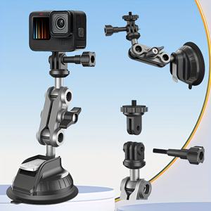 TEMU 액션 카메라용 내구성 ABS 다중 레벨 조절 가능한 기믹 - 회전하는 헤드가 있는 범용 마운팅 스탠드, Gopro, Action3, Max, Sjcam, Mountain Dog 시리즈에 이상적, 다용도 사진 장비, 카메라 마운팅 스탠드 | 조절 가능한 카메라 스탠드 | 내구성 ABS 스탠드, 카메라 마운팅 액세서리