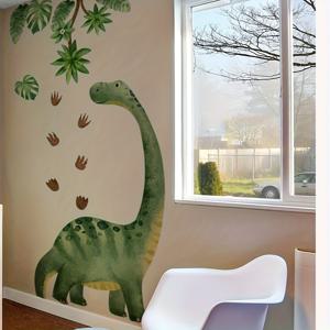 TEMU 1 세트 공룡 나무 벽 스티커 | 공룡 발자국 동물 숲 벽 데칼, 자가 접착 폴리염화비닐, 침실 및 거실 홈 데코용 아트 데코 스타일