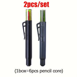 TEMU 2 박스/세트 교체 연필 연필 2.8mm 컬러, 블랙 목공 연필 연필 아키텍처 디자인 드로잉, 깊은 구멍 연필 마킹, 건축 도구 및 용품용 스피너 코어