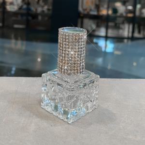 TEMU 1개 럭셔리 라인스톤 장식 향수 스프레이 병 - 반짝이는 PVC 프리 리필 가능 아토마이저, 여성을 위한 우아한 선물, 코롱 및 에센셜 오일용 패션 프래그런스 액세서리, 메탈릭 캡 | 라인스톤 장식
