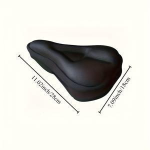 TEMU 자전거 좌석 쿠션 - 부드럽고 두꺼운 젤 자전거 안장 패드로 라이딩 편안함을 높여주는, 로드 및 마운틴 바이크에 적합. 스펀지 자전거 좌석 커버 - 중앙 홈 통풍 설계가 있는 사이클링 액세서리