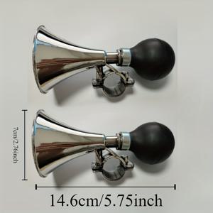 TEMU 2pcs 밝은 자전거 공기 호른 - 로드 자전거용 크리스프 소음 핸들바 벨, 클래식 스타일, 내구성 있는 PP 소재, 사용하기 쉬운 사이클링 액세서리, 자전거 호른