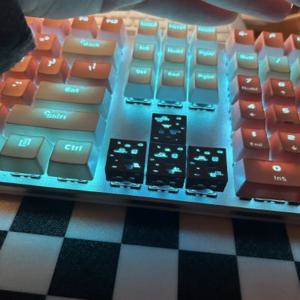 TEMU 4개 픽셀 스타일 광물 키캡 - 기계식 키보드 투명 키캡/다양한 키보드에 적합 | 세련된 선물, 생일 선물