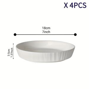 TEMU 모던 화이트 식기 세트, 식기세척기 및 전자레인지 사용 가능 - 파스타, 시리얼, 일상식사 및 특별한 날에 이상적