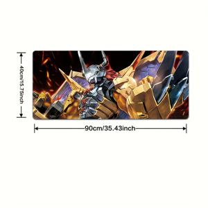 TEMU 핫 클래식 애니메이션 디지몬 워 그레이몬 1개 게이밍 마우스 패드 - 미끄럼 방지 고무 베이스, 세탁 가능, 사무실/학교/홈 데코용, 재미있는 디자인, 탁상 매트, 플레이풀 디자인, 세탁 가능한 데스크 패드