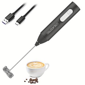 TEMU 1개 CREATEPRO 3단계 속도 조절 충전식 자동 핸드헬드 우유 거품기, 카푸치노, 프라페, 말차, 핫초콜릿 & 커피 크리머용 전동 우유 거품기