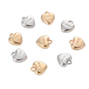TEMU 50개 11x13mm 플라스틱 CCB 펜던트 참스 골든 실버리 러브 플라스틱 펜던트 패션 핸드메이드 주얼리 만들기 DIY 펜던트 목걸이 팔찌 귀걸이 키체인 모바일 폰 체인 액세서리 재료 장식 선물