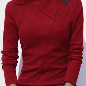 TEMU 여성용 버건디/진보라 터틀넥 스웨터 - 두꺼운 겨울 레이어링 탑, 피쉬본 칼라, 고탄력 & 세탁기 사용 가능 - 블라우스, 드레스, 재킷용 올시즌 베이스 레이어 셔츠 (리치 퍼플)|여성원피스|드레스|여성블라우스