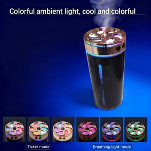 TEMU 300ml 쿨 미스트 가습기 - 가정 및 차량용 듀얼 사용 아로마테라피 디퓨저, 7색 LED 야간 조명, USB 휴대용 가습기, 자동 종료 및 상단 충전 탱크, 침실, 여행, 요가용 저소음 작동 (USB 호환)|무드등