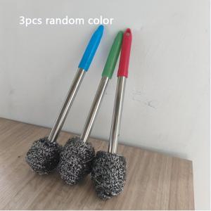 TEMU 3개 세트 스테인리스 스틸 변기 브러시 - 연장 핸들 포함, 헤비듀티 욕실 청소 브러시, 변기, 싱크대, 욕조 깊은 청소용, 가정, 상업용 및 전문가용, 인체공학적 그립, 튼튼한 구조, 청소용품