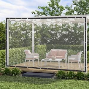 TEMU 헤비듀티 투명 캔버스 커튼 - 캠핑, 스카이라이트 및 가제보용 상업용 PVC 아우닝 후드, 캠핑 장비 및 액세서리, 가제보 커버,세련된 디자인,날씨에 강한 원단,강화된 가장자리,쉐이드 커버,이벤트 주최자,가제보 사용자|캠핑용품