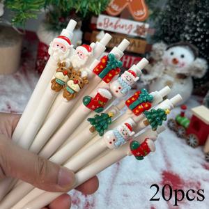 TEMU 10개입/20개입 크리스마스 시리즈 볼펜, 창의적으로 디자인된 검정 잉크 펜, 부드러운 필기감, 0.5mm 리필 가능, 학습용 펜, 사무용 펜, 휴일 선물, 파티 답례품, 학용품, 필기구, 볼펜으로 적합, 예쁜볼펜, 특이한 볼펜, 캐릭터볼펜, 볼펜 고급, 귀여운 볼펜