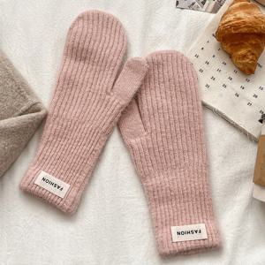 TEMU 여성용 보온 플러시 퍼지 원피터 장갑 - /한국 스타일 캔디 컬러 (핑크, 블루, 옐로우, 그린, 화이트) 겨울 자전거 및 출퇴근용 장갑, 작은 손에 맞는 탄력적 핏, 한국 웨이브 스타일 액세서리