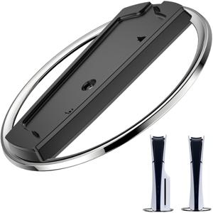 TEMU PS5 Slim 및 PS5용 수직 콘솔 스탠드, 금속 미끄럼 방지 패드, 공간 절약 브래킷, PlayStation 5 Slim과 호환, 전자 부품 또는 마더보드 없음, 배터리 없음