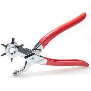 TEMU 6종 규격 원형 타공 가죽 벨트 펀칭기 세트, 1세트