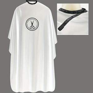 TEMU 바버 샹스 - 대형, 방지, 미끄럼 방지 스타일리스트 샹스, 헤어 드레서, 살롱 사용, 흰색과 가위 디자인, 세련된 바버 의상|전문 바버 장비|내구성 있는 바버 샹스