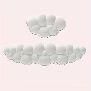 TEMU 2개 세트 인체공학적 마우스 패드 (손목 받침대 및 키보드 지지대 포함) - 메모리 폼 쿠션 손목 받침대, 사무실/게이밍용, 미끄럼 방지 베이스, 노트북/데스크탑 호환, 자세 교정 및 피로 감소, 편안한 타이핑, 고품질 패딩, 원격 근무자용, 컨투어 디자인, 내구성 강화, 데스크탑용|컴퓨터책상|장패드