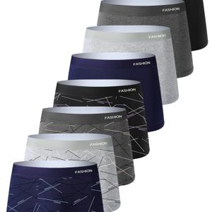 TEMU 8팩 남성용 박서 브리프 속옷 - 고탄력 로우라이즈 부드럽고 통기성 좋은 미끄럼 방지 허리밴드, 다색상 (블랙/화이트/그레이/네이비/다크 블루/그레이) - 캐주얼 & 웨어, & s용 대량 패키지 (반바지 스타일)
