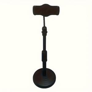 TEMU 1개 검정색 휴대폰 스탠드, 높이 및 각도 조절 가능, 안정적인 데스크탑 마운트 (라이브 스트리밍 및 비디오 시청용), 범용 게으른 스탠드, 휴대용 휴대폰 홀더, 책상용 휴대폰 홀더, 높이 조절, 라이브 스트리밍, 범용 스탠드