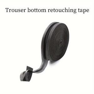 TEMU 20m 검정색 자가 점착 파이핑 테이프 (바지용) - 다용도 바느질 불필요 패치 키트, 사용하기 쉬움, 전기 불필요, 바지 수리용 787.4