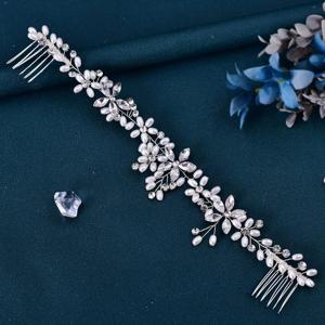 TEMU 진주와 라인스톤 커미가 있는 우아한 빈티지 스타일의 신혼부부 헤드피스 - 웨딩, 특별한 기회, 신혼부부 헤어 액세서리, 웨딩 헤어피스, 세련된 디자인, 세밀한 공예