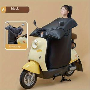 TEMU & 전기 스쿠터용 방풍 플리스 담요 - 헤비듀티 올웨더 풀커버 커버 확장, 조절 가능한 가슴/, 전동 스쿠터, 모페드용 - (수납 없음)|전기스쿠터