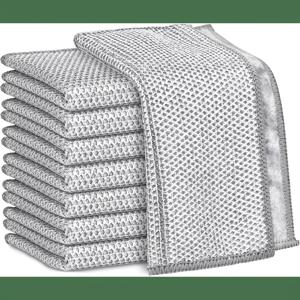 TEMU 50개 다용도 매직 메탈 클리닝 천 | 대형 설거지 패드, 주방에 적합, 습식 및 건식 사용 가능, 메시 극세사 - 금속, 조리 기구 및 식기류에 이상적, 설거지 패드, 주방 청소, 메시 극세사