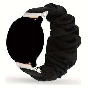 TEMU 삼성 7/6/5/4 FE용 조절 가능한 스크런치 스트랩, 편안하고 통기성 좋은 소프트 탄성 밴드, 블랙 엣지가 있는 로즈 골드 케이스, 20mm에 맞음 - 스타일리시하고 내구성 있는 스마트워치 액세서리|스타일리시한 스마트워치 밴드|편안한 착용, 스마트워치 액세서리