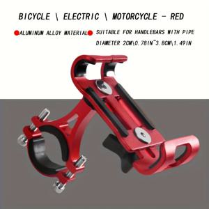 TEMU 다기능 핸들바어 마운트 | 블랙 알루미늄 합금 자전거 및 폰 마운트 - 회전 가능한 핸들바어 마운트, 분리 가능한 고무 스트랩, 최적의 시청을 위한 360° 조절 가능