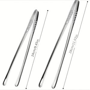 TEMU 스테인리스 스틸 다용도 그릴 집게, 빵 집게, 얼음 집게 - 그릴링, 베이킹, 캠핑에 이상적, 레스토랑 및 가정용, 내열성 주방 음식 집게 BBQ용, 레스토랑 용품,캠핑 장비,현대 주방용품,세련된 디자인,전문 요리사,야외 활동 애호가|캠핑용품