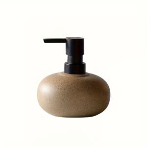TEMU 럭셔리 베이지 세라믹 샴푸 디스펜서 - 우아한 리필 가능한 손 샴푸 및 로션 병, 향수 없음, 부드럽고 마감, 가정, 주방 및 호텔용 이상적인 욕실 액세서리 - 블랙 펌프, 메이크업 여행 케이스, 샴푸, 컨디셔너, 로션 및 손 세척용으로 완벽, 욕실 액세서리 | 디자인 | 세라믹 샴푸 디스펜서, 욕실용 샴푸 디스펜서