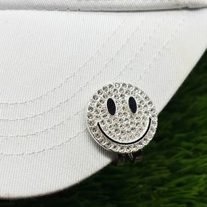 TEMU 1팩 골프 모자 클립 + 창의적인 기쁜 얼굴 볼 마커, 자석 금속 마크 - 완벽한 골프 선물