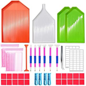 TEMU 롤러 및 자수 보관함이 포함된 완벽한 5D 페인팅 키트 - DIY 아티스트를 위한 공예 도구 및 용품