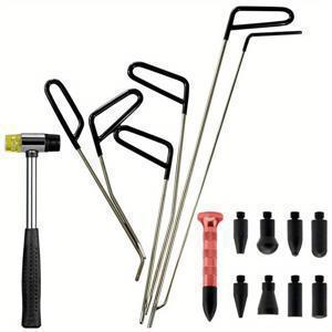 TEMU 자동차 도구 후크 막대 페인트가없는 덴트 제거 자동차 수리 키트 자동 도구 도어 덴트 딩 우박 제거 푸시 후크