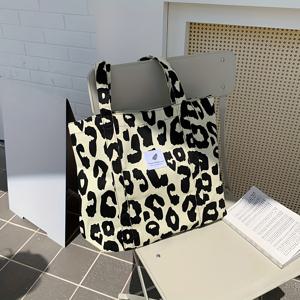 TEMU Y2K 패턴 토트백, 대용량, 여성용 귀여운 핸드백 & 쇼핑용 통근 가방