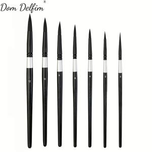 TEMU 돔 델피임 프로페셔널 블랙 스완 수채화 브러쉬 - 부드러운 동물모 팁 & 방청 펜홀더 - 수채화, 아크릴, 잉크, 마커 호환 - 캘리그라피, 디테일용 라운드 포인트 팁 - 브러쉬