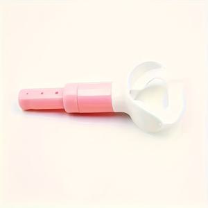 TEMU 1개 핑크 & 화이트 호흡 트레이너 - 탄수화물 연소, 복부 슬리밍, 허리 다듬기 및 폐활량 증가를 위한 고지수 플라스틱 피트니스 도구 - 체형 조절과 얼굴 리프팅을 위한 휴대용 피트니스 도구 | 내구성 있는 트레이너