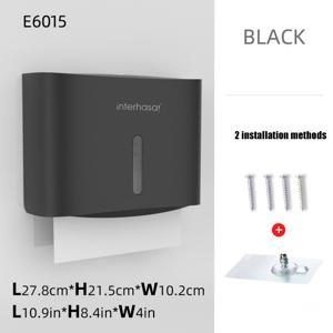 TEMU 1pc 종이 타월 디스펜서, 벽 마운트 종이 타월 홀더, 접착제 드릴링 또는 나사 없음 욕실 용 Multifold/Trifold Fold 상업용 종이 타월 디스펜서 설치