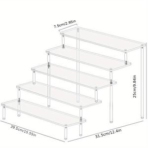 TEMU 1개 아크릴 디스플레이 스탠드, 3단 4단 5단 투명 향수 정리함, 블랜드 박스 디스플레이 스탠드, 디저트 컵케이크 랙, 장식 디스플레이 스탠드