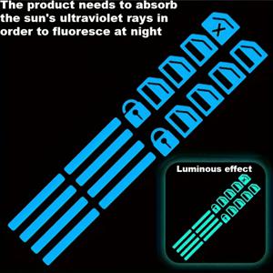 TEMU 자동차 창문 버튼 발광 스티커 기능 버튼 발광 형광 스티커 인테리어 자동차 액세서리 녹색, 파란색, 주황색 자동차 리프트 및 스티커